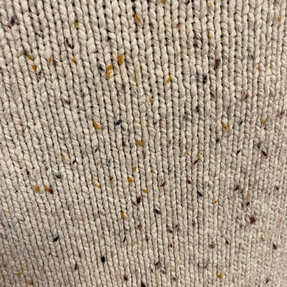 Cute Beige Cowl Neck Sweater with Colorful Rainbow Flecks - Picture 8 of 10